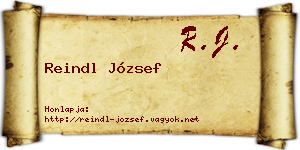 Reindl József névjegykártya